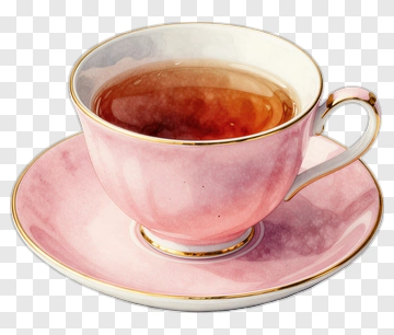 Pink Tea Cup With Saucer PNG