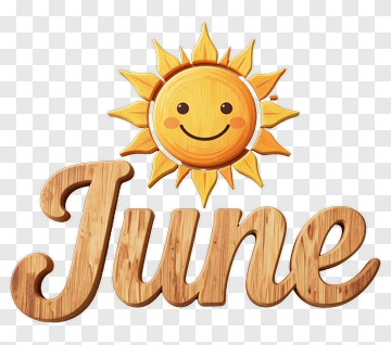 June Sun With Smiling Face PNG
