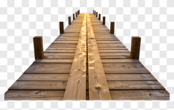 Wooden Dock Leading Into Water PNG