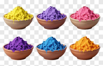 Bowls Of Colorful Powder PNG