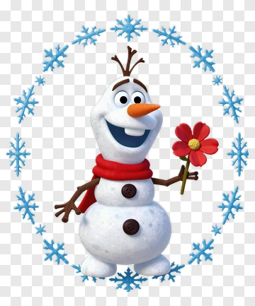 Snowman Holding A Flower PNG
