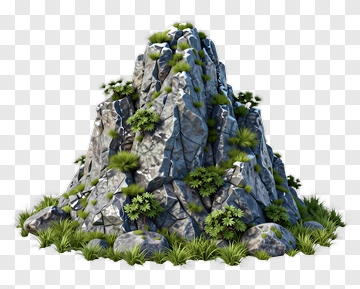 Rocky Mountain With Vegetation PNG