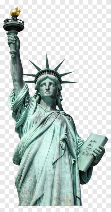 Statue Of Liberty Holding A Torch And Tablet PNG
