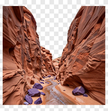 Canyon Landscape With Colorful Rocks PNG