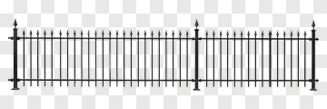 Black Iron Fence PNG