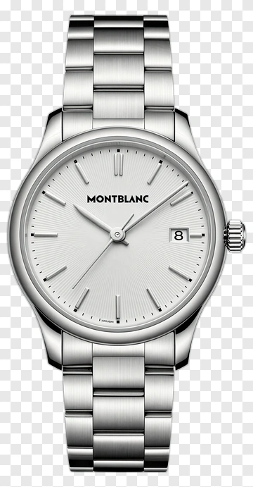 Montblanc Silver Watch PNG