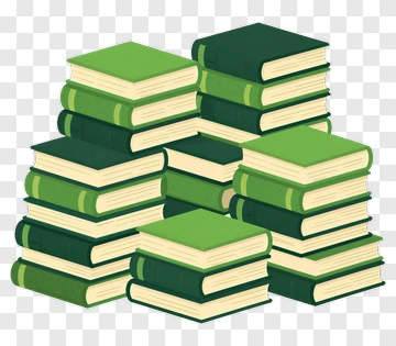 Stack Of Green Books PNG