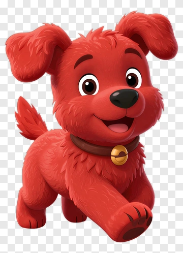 Cartoon Dog Running Playfully PNG