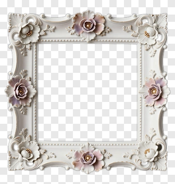 Decorative Floral Frame PNG
