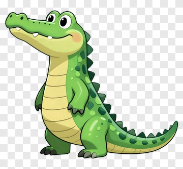 Cartoon Alligator Character PNG