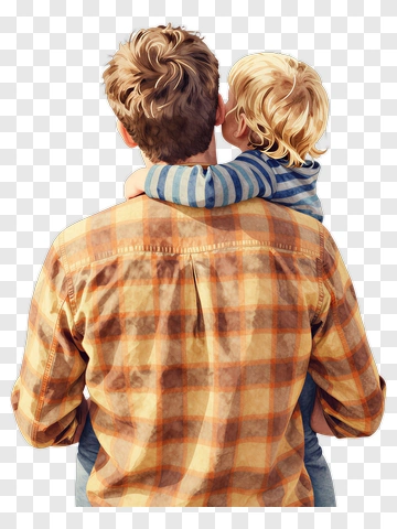 Father Holding Child PNG