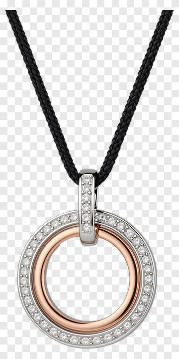 Elegant Pendant Necklace With Rose Gold And Silver PNG