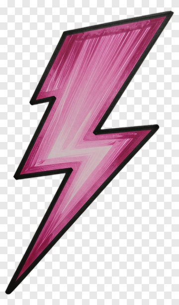 Pink Lightning Bolt Illustration PNG