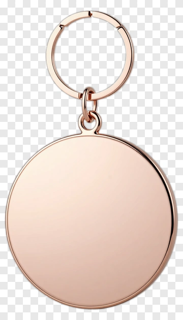 Round Keychain Pendant PNG