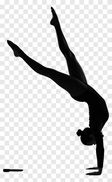 Gymnast Performing A Handstand PNG