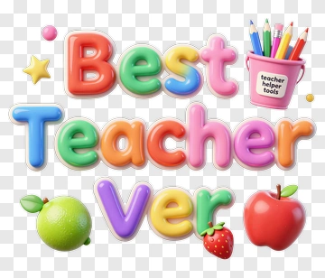 Best Teacher Appreciation Graphic PNG
