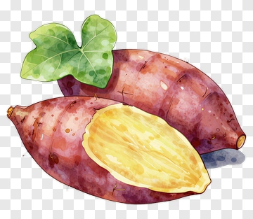 Sweet Potatoes With Leaf PNG