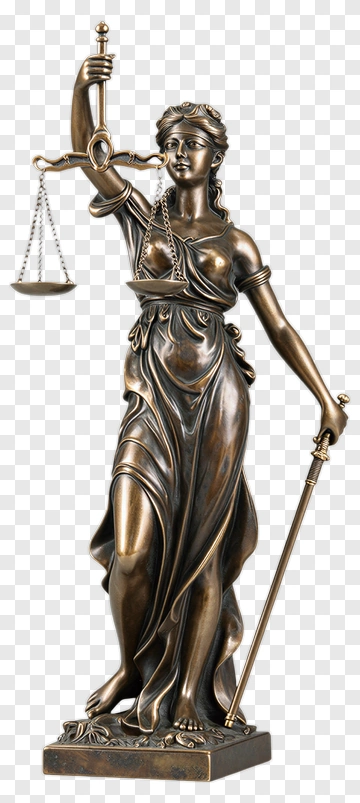 Lady Justice Holding Scales And Sword PNG