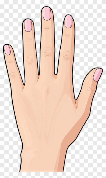 Hand With Pink Nails PNG