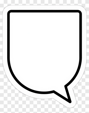 Blank Speech Bubble Outline PNG