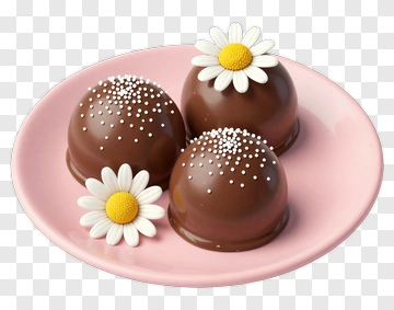 Chocolate Treats With Daisies PNG