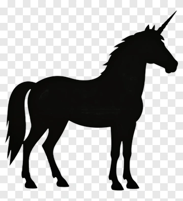 Silhouette Unicorn PNG