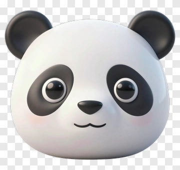 Cartoon Panda Face PNG