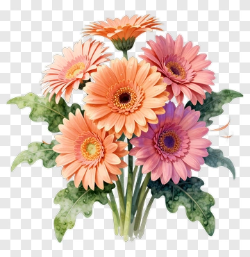 Colorful Flower Bouquet PNG