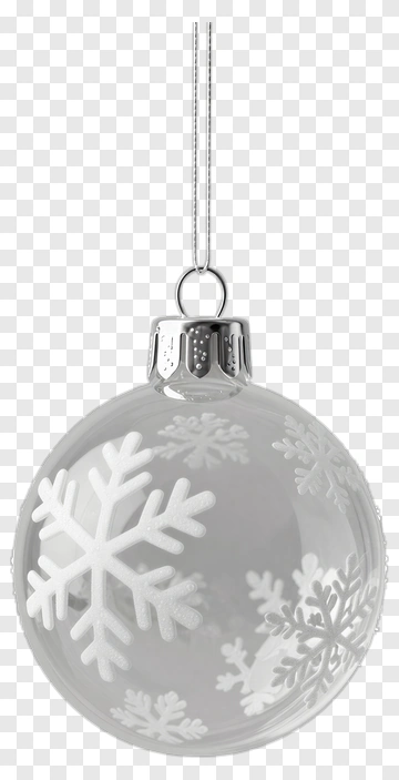 Christmas Ornament With Snowflakes PNG