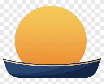 Sunset Over A Boat PNG