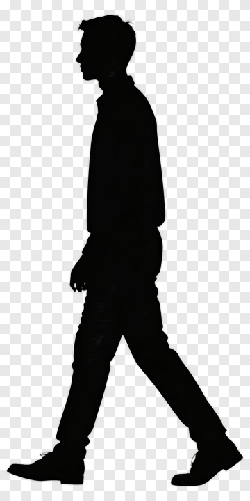 Silhouette Of A Man Walking PNG
