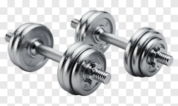Silver Dumbbells PNG