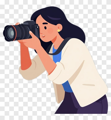 Woman Taking A Photo With A Camera PNG