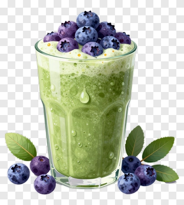 Smoothie With Blueberries PNG
