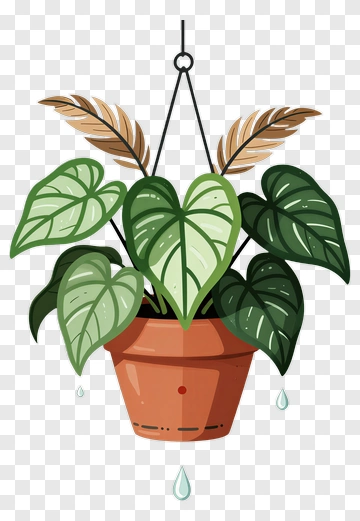 Hanging Plant In A Terracotta Pot PNG