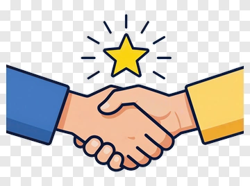 Handshake With A Star Icon PNG
