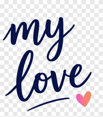 My Love Text Design PNG