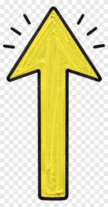 Yellow Arrow Pointing Upwards PNG