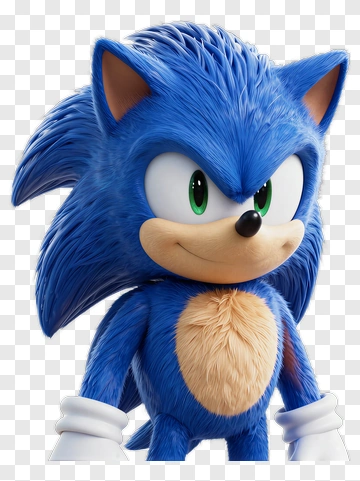 3D Blue Hedgehog Character PNG