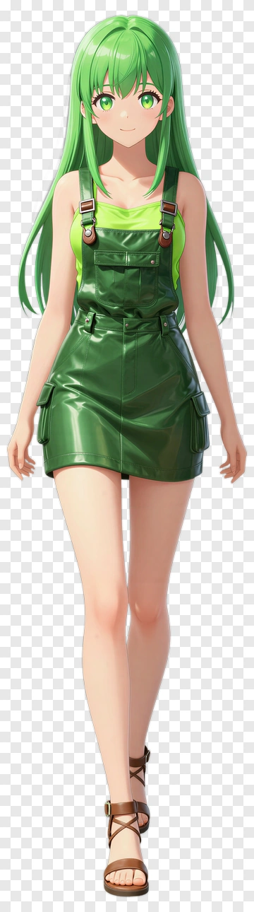 3D Character In Green Outfit PNG
