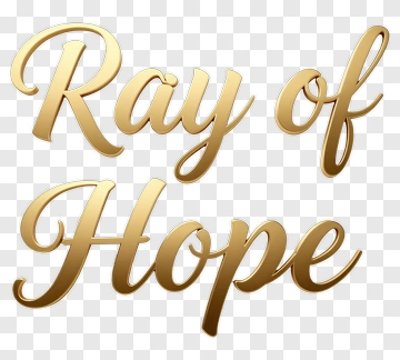 Ray Of Hope Text Design PNG