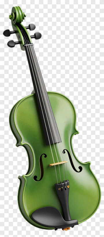 Green Violin PNG