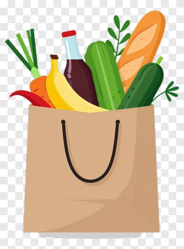 Grocery Bag Filled With Fresh Produce PNG
