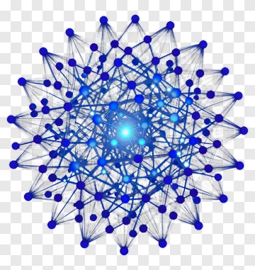 Blue Network Structure PNG