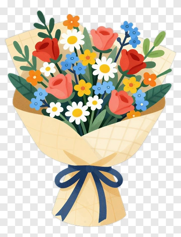 Colorful Flower Bouquet PNG