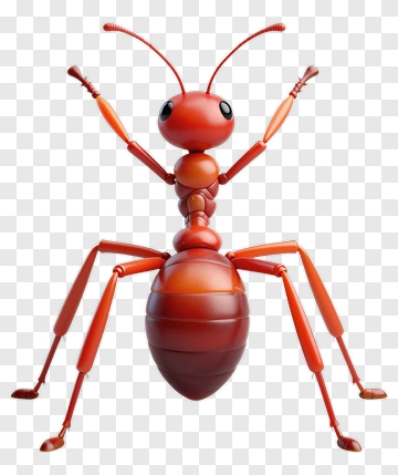 3D Cartoon Ant PNG