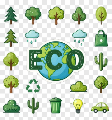 Eco-Friendly Concept With Trees And Earth PNG