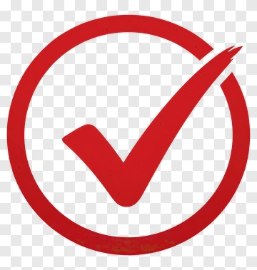 Red Check Mark Inside Circle PNG