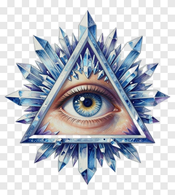 Eye Within A Crystal Triangle PNG