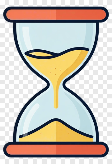 Cartoon Hourglass With Sand PNG